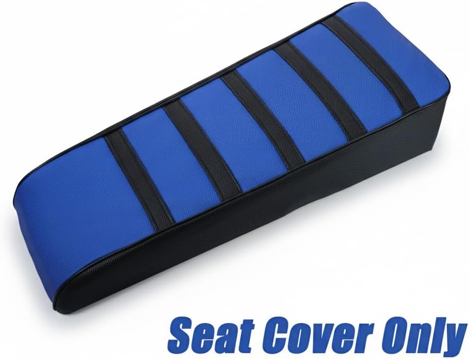 JMCHstore Blue Ribbed Mini Bike Seat Cover, Gripper Soft Seat Cover for Coleman ct200u Mini Bike 196cc Baja DB30, Hisun ct200u 196cc 200cc Trail Cushion Replacement Parts