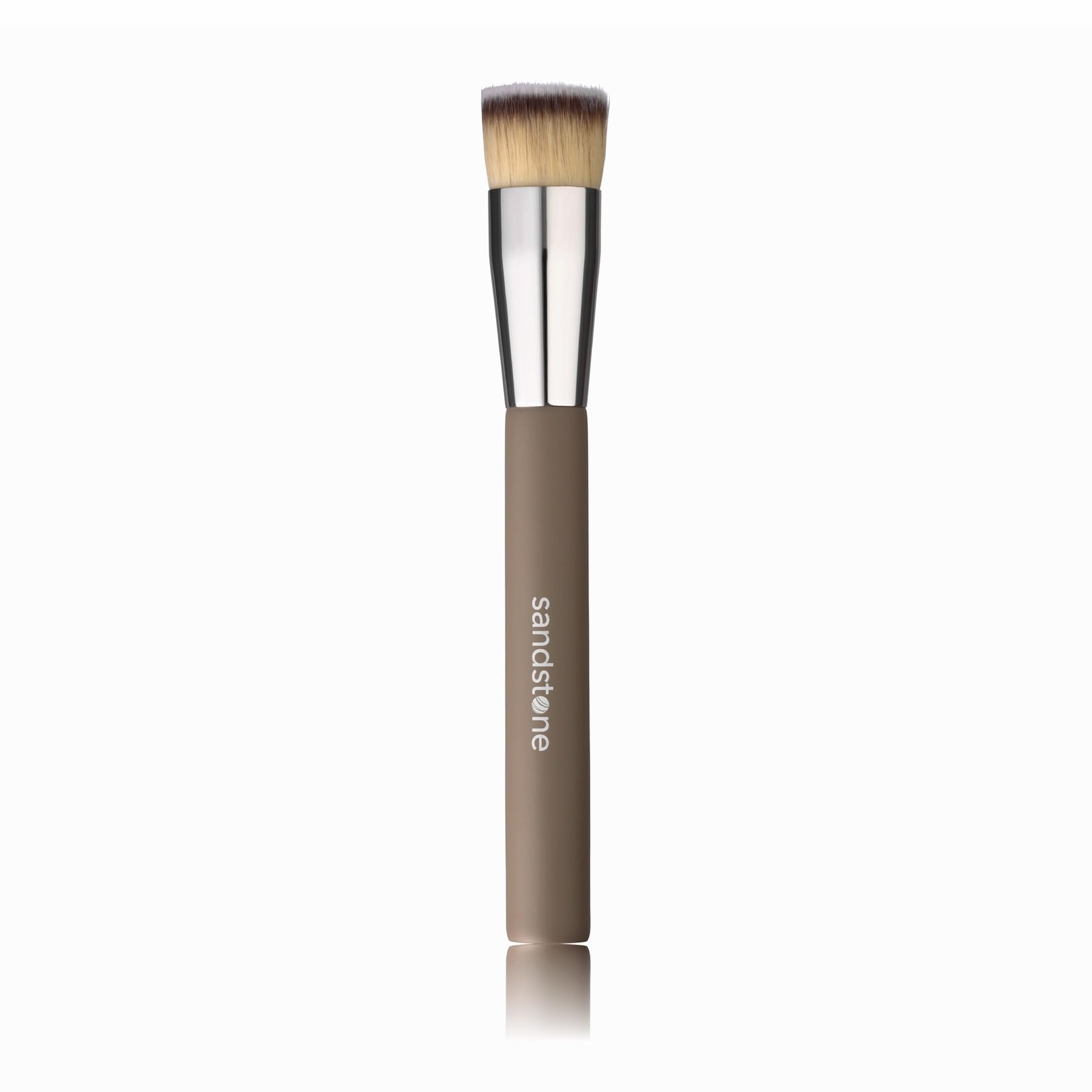 Sandstone Scandinavia Flat Top Foundation Brush – Dense Makeup Brush for Seamless Buffing & Blending – Ultra-Soft Vegan Bristles – Cruelty-Free