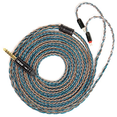 KBEAR ST16 Plus Long Earphone IEM Cable 2M Length 5N OCC Silver-Plated Upgrade Long Headphone Extension Cords for UM3X ES4 ZST ZSN ZSR C10 AS10 ZS10 C12 C16 V80 V90 Blon-03 Earbuds Wired (2PIN 4.4MM)