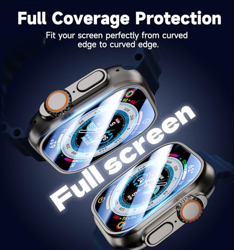 Image of MAGIC JOHN 2 Pack for Apple Watch Ultra /Apple Watch Ultra 3 /2 49MM Screen Protector, Ceramic Film Material Not Glass 7H, Easy Installation, Bubble Free, Anti-Scratch, HD Clear
