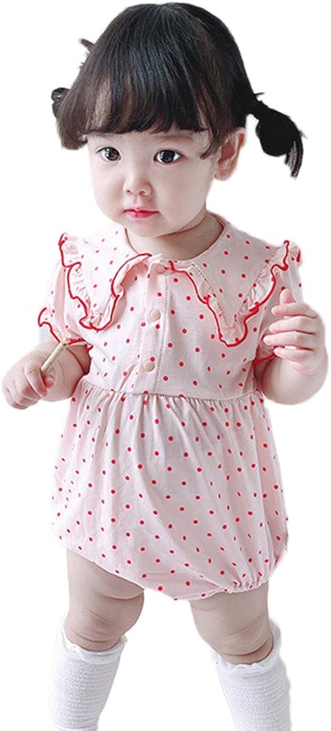 Amazon Co Jp Yuanyuan 子供服 新生児服 夏用ジャンプスーツ レースのベビー服 這う服 ロンパース ベビーロンパース ジャンプスーツ 女の赤ちゃんのジャンプスーツ 夏用ロンパース ベビー服 服 ファッション小物
