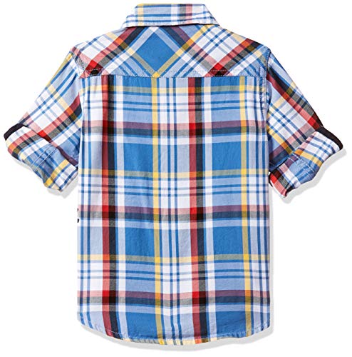 Image of Gini & Jony Baby-Boy's Floral Regular fit Shirt (131246520123 C603 Blue 18-24 Months Months-24