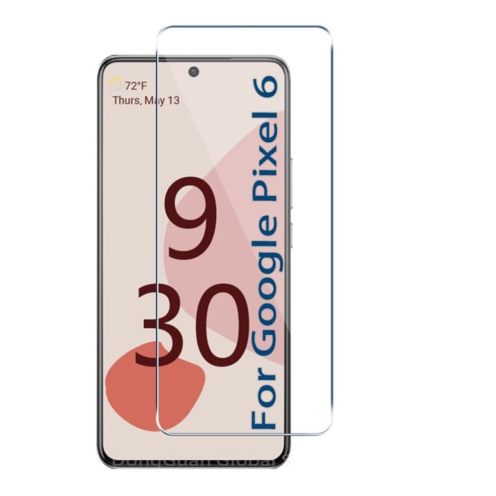 Muzz Google Pixel 6 Screen Protector Glass Tempered Anti-Scratch 9H HD Protective Phone Film for Google Pixel 6 Clear