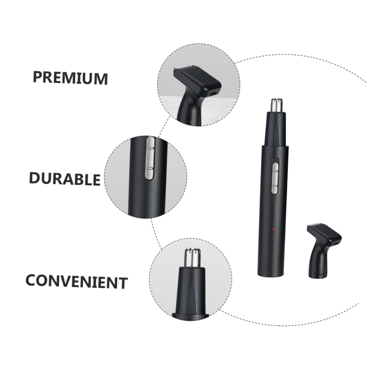 2sets Rifinitore Elettrico Per Naso e Orecchie Portatile Di Personale Unisex Leggero e Facile Da Pulire Rimozione Rapida Dei Superflui Design Ergonomico Accessorio Da Viaggio