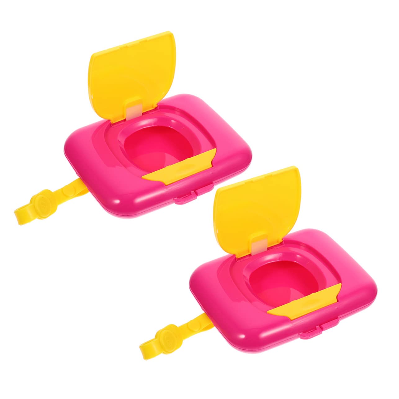 SHOWERORO Portable Baby Wipes Case 2-Pack Reusable Wipe Dispenser Waterproof for Strollers and Diaper Bags Easy Access for-the-Go Use