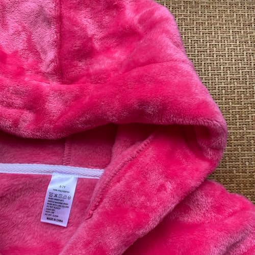 [Custom embroidered name] girl bathrobe plum red coral velvet children's robes2