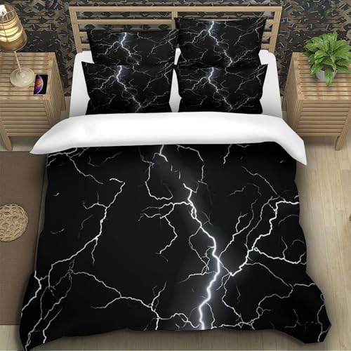 Housse de couette microfibre 135x200 parure de lit 3D imprimée pour lit simple - 5