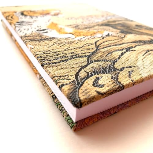 龍虎図屏風 橋本雅邦 御朱印帳 近代絵画重要文化財 龍虎 近代美術 近代アート 明治 日本画家 織物画 蛇腹御朱印帳 桐生織物