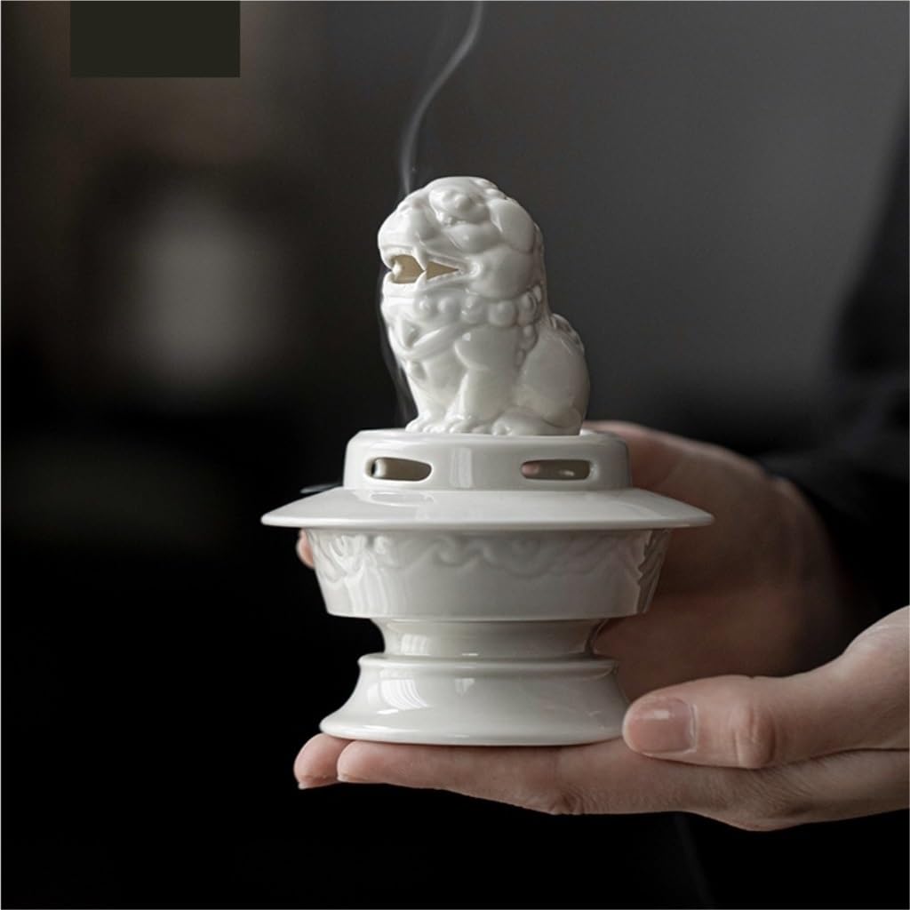 Bruciatore di Incenso Bruciatore di incenso in ceramica Bruciatore di incenso cinese for zanzare Ornamento retrò for tavolo da tè adatto for l'home office Portaincenso