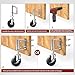 2 Pack Spring Loaded Adjustable Gate Wheel, 4 Inch Gate Castors with Brake, Heavy Duty Castor Wheel with Load Capacity 220LBS