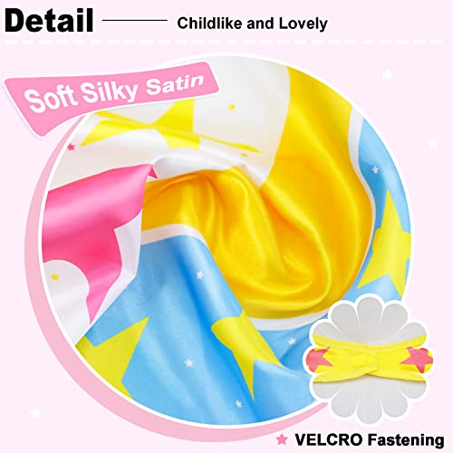 Irolewin Star Superhero-Costumes-Cape And Mask For Kids Girls Boys Super Hero Party Gifts Toys As Halloween Dress Up With Bracelets (Rose) #TOP6