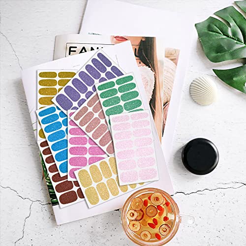 Danneasy 24 Sheets Glitter Nail Polish Stickers Full Nail Wraps For Women Self Adhesive Nail Polish Strips Gel Nail Strips Stick On Nails Manicure Kit With Nail File, Cuticle Stick #TOP5