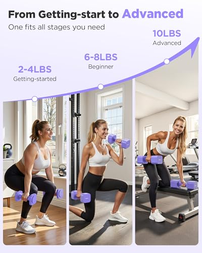 Image of FEIERDUN DB3 5-in-1 Adjustable Dumbbell Set of 2, 12LBS /20LBS Hand Weights for Women, Men, 1s-Adjust Dual-Stable Dumbbell Set for Women Home Gym & Outdoor