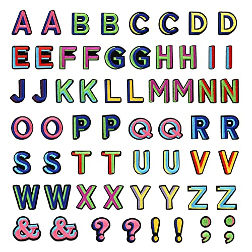 Recopilación de Parches termoadhesivos - los más vendidos. 49 LEMESO 62 piezas Parches para Ropa de 26 Letras Parches Bordados para Planchar Parches Alfabetos A-Z Decorativos para Ropa DIY Zapatos Diseño Apliques Decoraciones