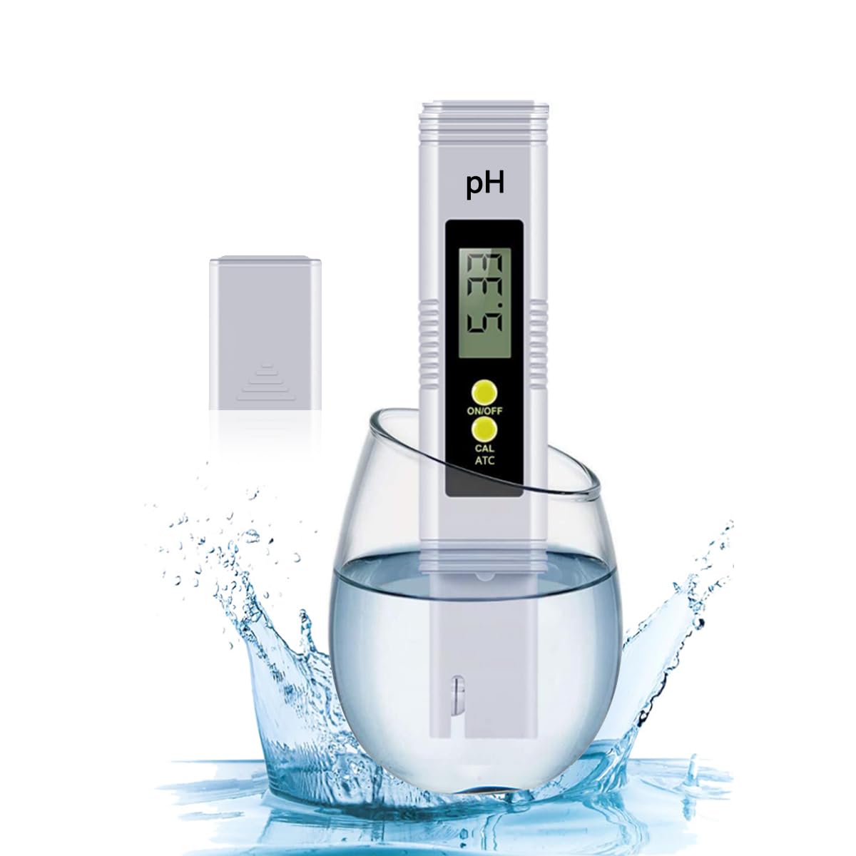 Medidor de pH Digital 0-14 para Agua, Piscina, Acuario, Hidroponía