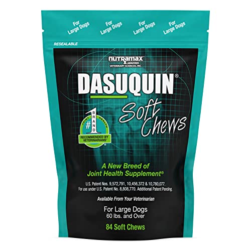 Nutramax Dasuquin Joint Health Supplement For Large Dogs - With Glucosamine, Chondroitin, Asu, Boswellia Serrata Extract, And Green Tea Extract, 84 Soft Chews #TOP14