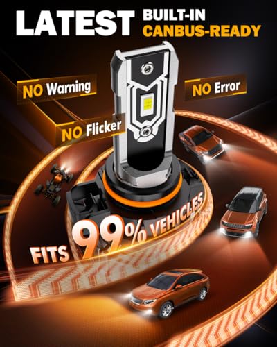 Image of Auxbeam Q5 Series 2504 PSX24W Fog Lights White Offroad Lights 10000LM | 400% brightness, quick installation, all in one design, fanless, quiet, plug and play, 6500k white
