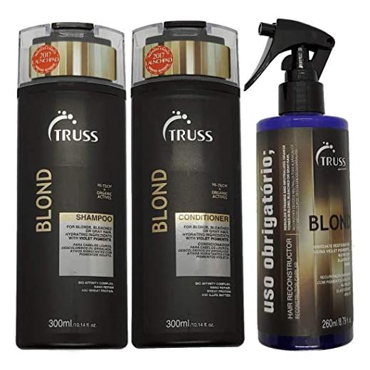 Kit Truss Blond Shampoo 300ml + Condicionador 300ml + Uso Obrigatório Blond 260ml