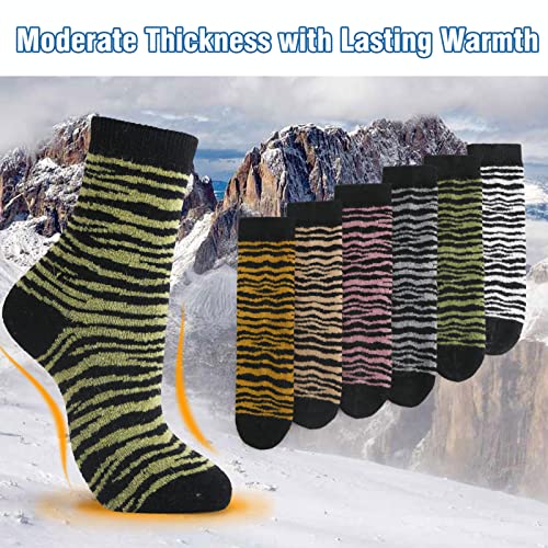 Women Winter Warm Socks Womens Thick Thermal Socks for Ladies Novelty Cozy Crew Socks 6 Pairs2