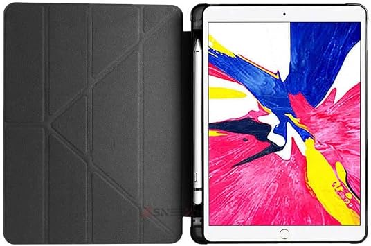 Smart Case with Stand Black with Triangle Foldable Pen Holder Compatible with Sneezy Apple iPad 9th Generation 10.2 Inch 2021
