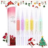SULLMAR 6Pcs Nail Cuticle Oils Nail Nutrition Oil Pen Nail Nourishment Pens 6 Smell Cuticle Revitalizer for Agnail Nourish Skin Nail Care (6pcs)