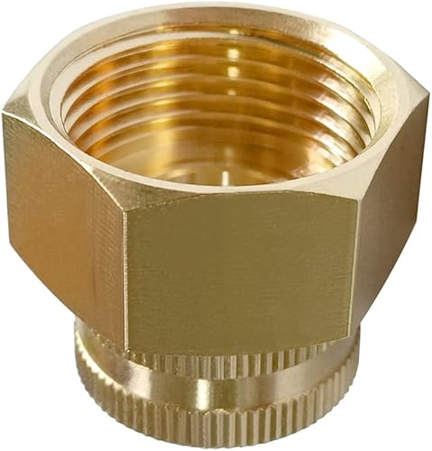 Miniatura 6 de Uenede 2 piezas de latón reductor de manguera de jardín conector giratorio de 34 pulgadas GHT a 34 pulgadas NPT roscado doble hembra reductor