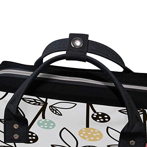 Mochila multifunción para mujer cereza con compartimentos prácticos 2