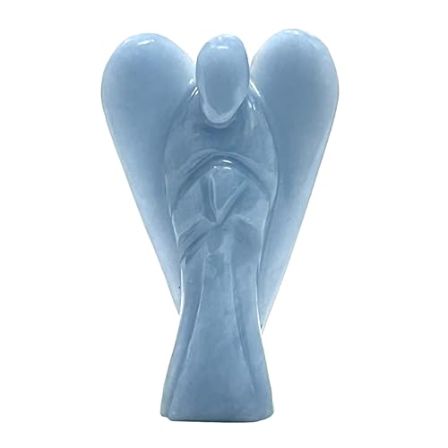 Estatua de ángel de angelita de 2 pulgadas, hermosa piedra preciosa de ángel de la guarda, ángel de cristal natural, tallados a mano para promover
