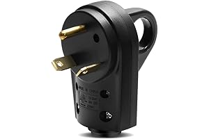 30 Amp Male RV Replacement Plug with Easy Unplug Handle Design