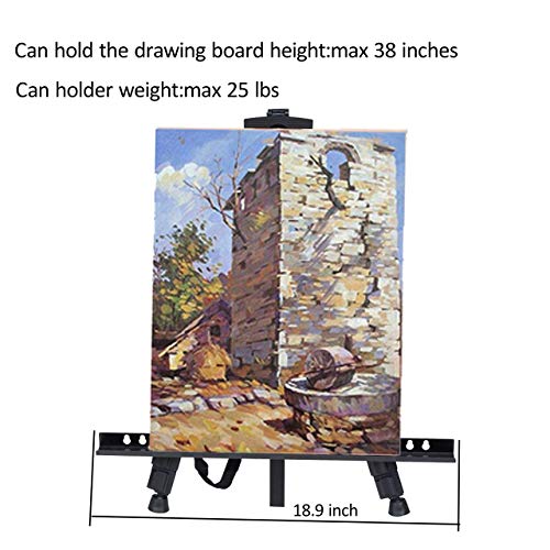 Aokbean 2Pcs 63 Inches Art Easel Stand Tripod Easel Stand With Portable Bag For Floor Painting Displaying For Adults Kids Classroom Painting Display (Black) #TOP5