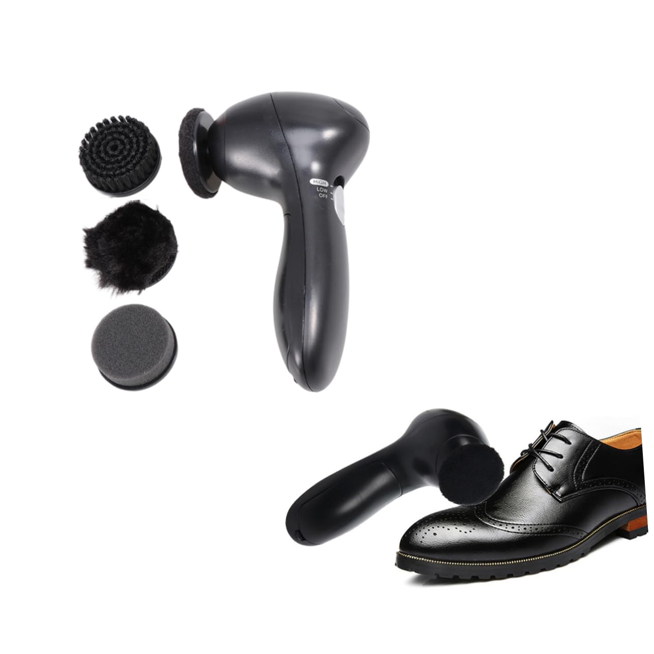 Spazzola Scarpe Elettrica Nera in Plastica, Pulizia