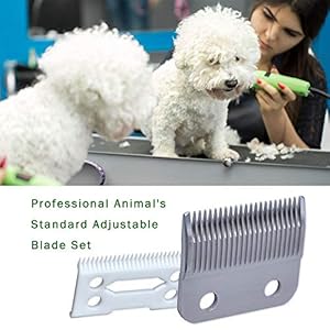 Replacement clipper blade compatible with w ahl 30 15 10 pro ion iron horse show pro plus u clip and deluxe u clipprofessional pet animal dog standard adjustable blade set   cucciolini doodles