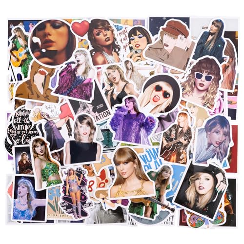 BQMEZRNUS 150 Pcs Multicolor Music Singer Stickers Waterproof Vinyl Portraits & Album Art Rectangular Variety Pack Indoor Use Stickers