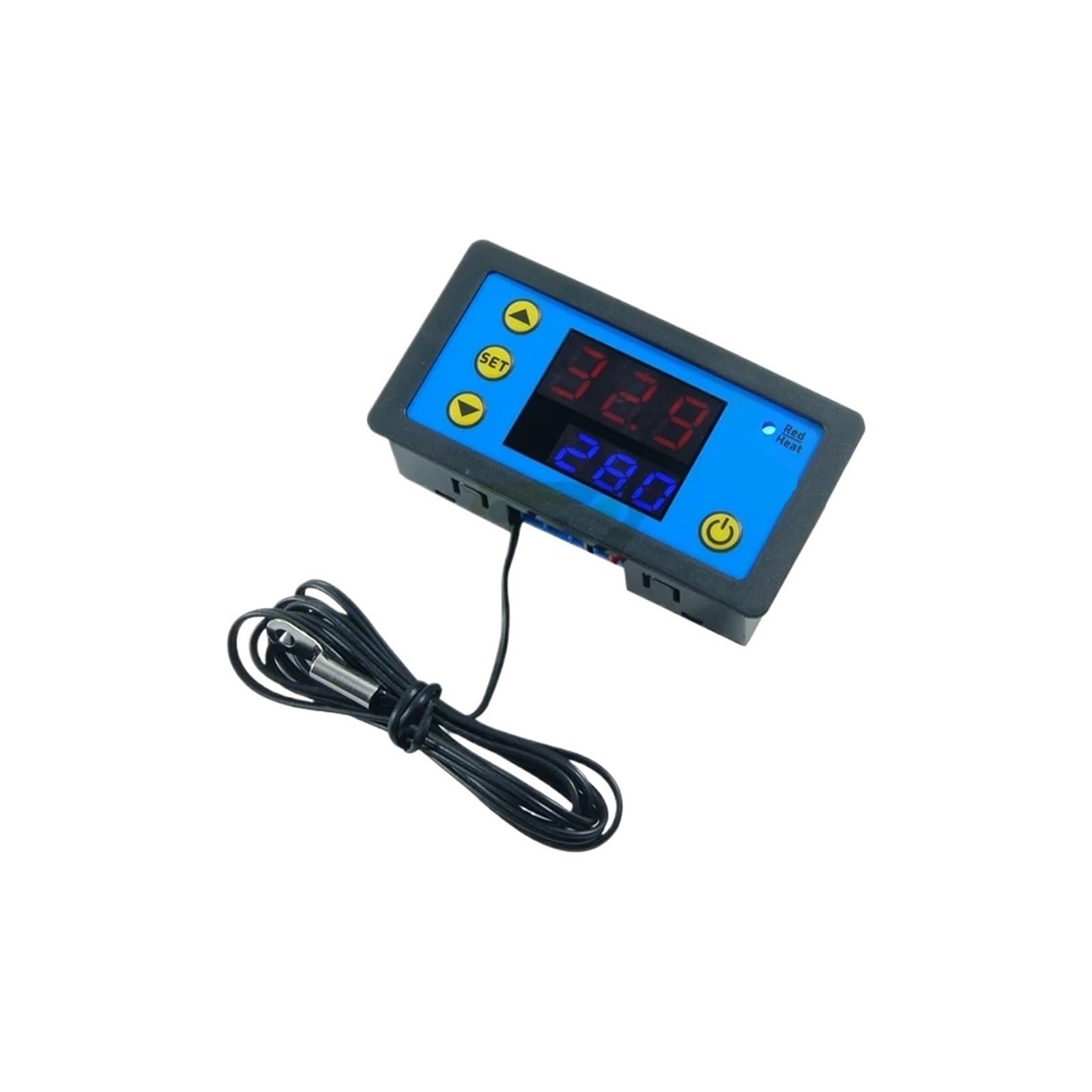 Controlador de temperatura LED digital W3231 de 12 V, 24 V y 220 V for incubadora (interruptor de calefacción/refrigeración, sensor de termostato).(DC 24V)