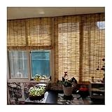 Materiali naturali: tendE in bambù realizzata in paglia naturale e filo nero, accuratamente avvolta e meticolosamente realizzata, questa tende valorizza l'arredamento della tua casa e può essere utilizzata sia all'interno che all'esterno