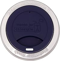 Vista 30 de Mason Jar Lifestyle - Tapas de silicona para beber con bandas de acero inoxidable a prueba de óxido (paquete de 2, gris carbón, boca regular)