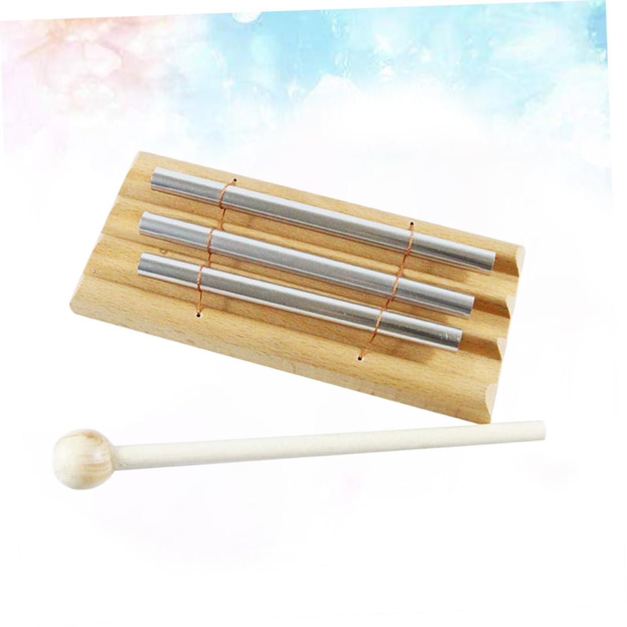 Milisten Strumento Musicale per Bambini con Percussioni in Legno e Metallo, Campanello Trio a 3 Suoni, per Gestione Classe e Meditazione