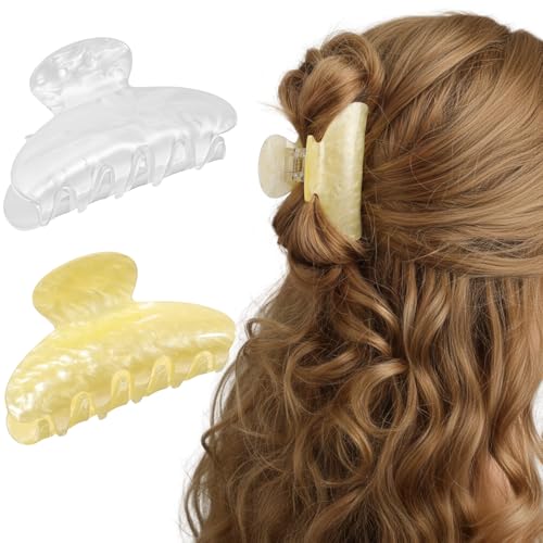 Set de 2 pinzas acrílicas de garra 3 pulgadas para cabello miniatura 1