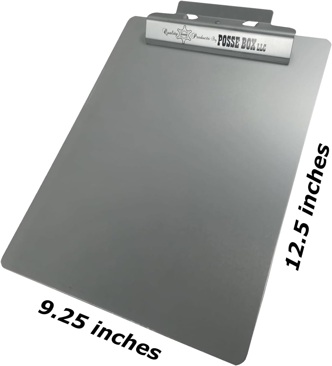 Posse Box - Flat Clipboard LR-125 · Anodized Aluminum Silver · 12.5" x 9.25"