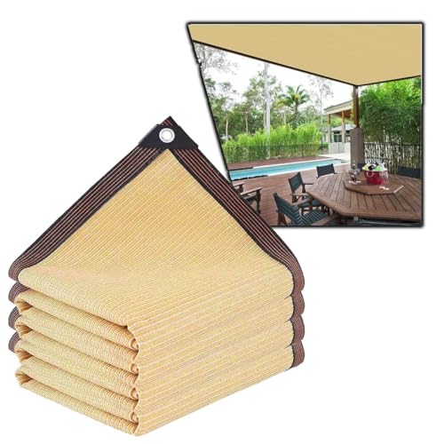Voile d'ombrage jaune haute protection 95% UV avec œillets de fixation