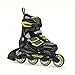 Rollerblade Spitfire XT Boy's Adjustable Fitness Inline Skate, Black and Lime, Junior, Youth Performance Inline Skates