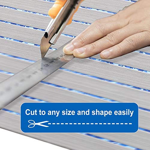 Hjdeck Eva Foam Boat Decking Self-Adhesive Faux Teak Boat Flooring Decking Sheet Non-Slip Marinet Carpet Golf Cart Kayak Yacht Kayak Fishing Boat Swimming Pool Rv Flooring Decorate Mat #TOP4