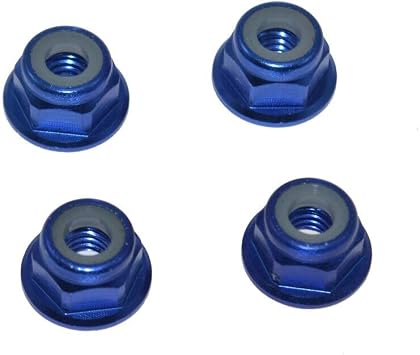Replacement Part For Upgrade Parts Aluminum Nut M4 102049 122049 For 110 RC Model Car Spare Parts 4PCS/lot - Color Blue