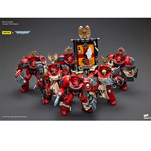 Leboo Joytoy Warhammer 40K 1/19 Action Figure Blood Angels Assault Terminators Combat Patrol Joy Toy Model Set(Sergeant Santoro + Brother Nassio + Brother Tyborel) #TOP5