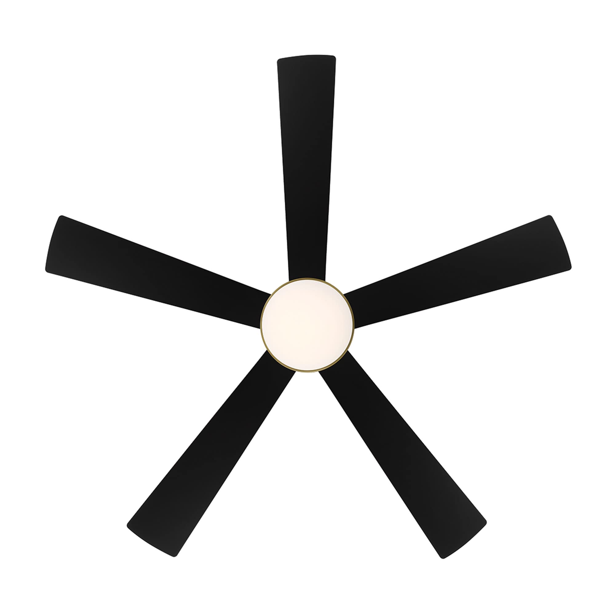 WAC Lighting Eclipse 5-Blade Aluminum Smart Ceiling Fan in Brass Matte Black — view 7
