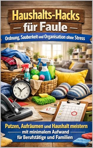 Haushalts-Hacks für Faule: Ordnung, Sauberkeit und Organisation ohne Stress – Putzen, Aufräumen und Haushalt meistern mit minimalem Aufwand für Berufstätige und Familien (German Edition)