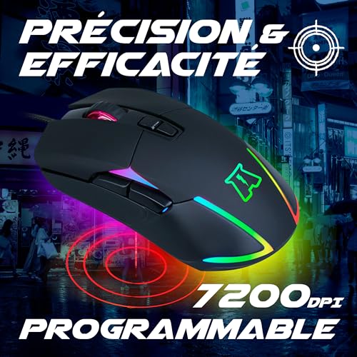 Ratón de PC para gaming Otaku M03 con sensor óptico de 7200 DPI 2