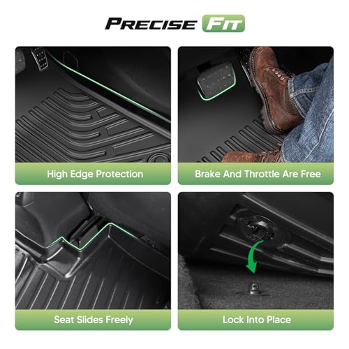 Cartist Floor Mats for Ford Expedition/Lincoln Navigator 7 Seats 2018-2024(Not for Max or L), All Weather Cargo Liner for Expedition Accessories, Heavy Duty Car Mats, Car Accessories by CARTIST - Used condition - Image 3