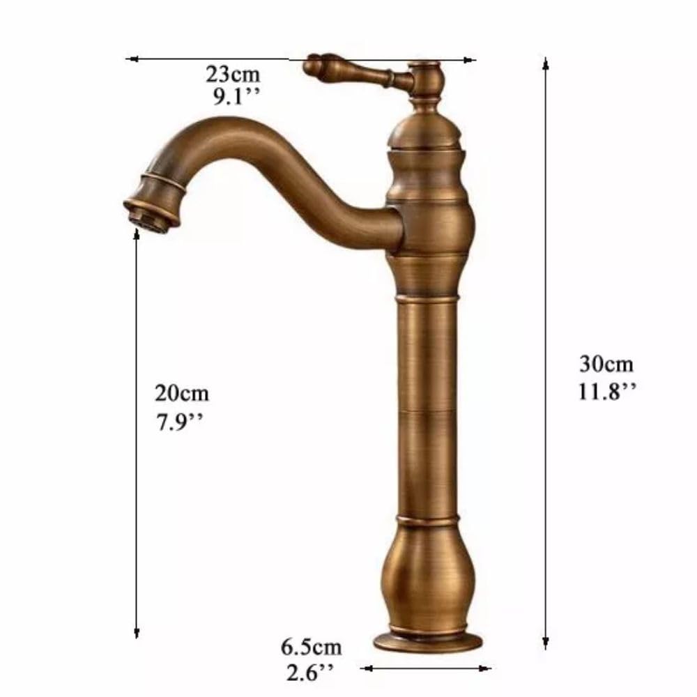Retro Latón Grifo Agua Suam - Color Dorado Grifería para Cuarto de Baño Lavabos O Invitados Wc