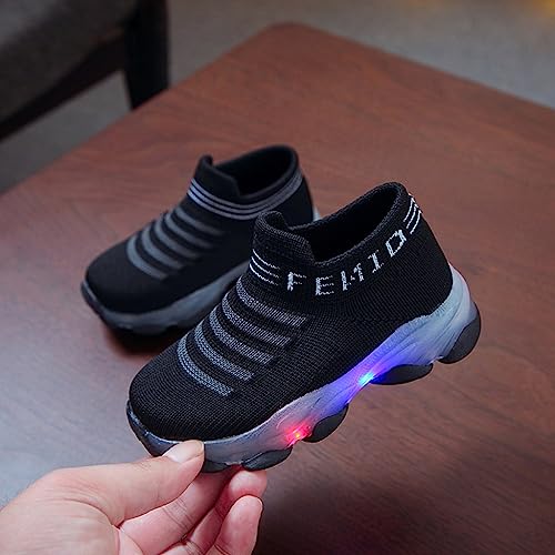 Toddler Light Up Sock Shoes Kids Boys Girls Mesh Flashing Breathable Sneakers Soft Sport Walking Running Shoes4